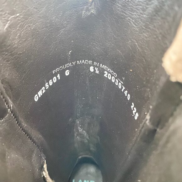 Lane Gallatin Womens Cowboy Boots 6.5 Latte Suede Cowgirl Western Mid Calf Tall - Picture 9 of 11